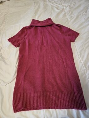 Faded Glory Short-Sleeve Cowl Neck Sweater - Raspberry Pink